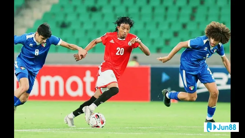 Cầu thủ U23 Bangladesh và U23 Yemen trong trận đấu căng thẳng