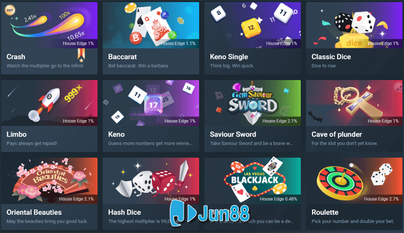 Tổng hợp các chương trình game casino tại Jun88 Tổng hợp các chương trình game casino tại Jun88